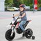 Metal 12V Kids Motorcycle with Dual Motors, Music and Training Wheels